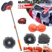 NEW Mop Cleaning Brush Adjustable Car Wash Mop withLong Handle For Window Rotate
