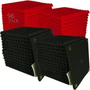 96 Pack Allxinlog Absorb the Echo Acoustic Foam Panel Wedge Studio Soundproofing