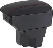Compatible with Kia for Rio 3 III 2011 2012 2013 2014 2015 2016 Car Accessories Armrest Box Car Console Storage Box Interior Retrofit Parts Car Armrest Box(B1 red line 3USB)