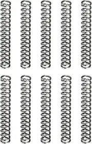 uxcell 10Pcs Compression Spring, 3mm OD, 0.5mm Wire Size, 20mm Free Length, Spring Steel Construction Extended Mechanical Compression Springs for Shop and Home Repairs, Silver Tone