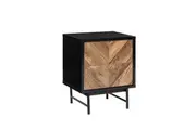 Design Square Magnus Nightstand Bedside Table 2-Drawer Walnut/Black