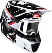 Leatt 7.5 S24, motocross helmet , color: Black/White/Red , size: XL