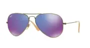 Ray-Ban RB3025 167/1M Gold Aviator Large Metal Violet Mirrored Unisex Sunglasses