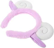 [DEARMAMY] Sheep Headband Plush Ear Sheep Hair Bands Cute Goat Horn Animal Cartoon Show Christmas Card Issuers Headdress Playground for Halloween Party Favor