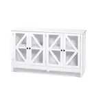 Buffet Sideboard Adjustable Shelves Kitchen Storage Cabinet Cupboard White