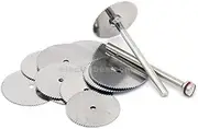 Compatible with Dremel Cutting Wheel Disks Blade 10 Pcs Mini Circular Saw Blade Accessories Set of Power Tools Rotary Tool Set, Mini Drill with 2 PCS Extension Rod for Wood Plastic Metal