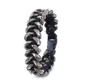 Paracord Survival Bracelet Fishtail Weave Unisex Men's Women's Black Brown