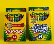2 PACKS CRAYOLA CRAYONS ORIGINAL, ULTRA-CLEAN WASHABLE/ BACK TO SCHOOL BUNDLE