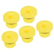 Hold Plugs M16x1.5, 5 Pack PP Hex Socket Sealing Screw End Cap, Yellow