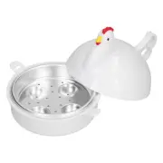 New Egg Cooker 4 Eggs Chicken‑Shaped Heat Resistant Microwave Eggs Boiler For AC
