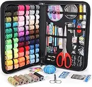 Sewing Kit, 200 Pcs Premium Sewing Supplies, 41 XL Thread Spools, Anti-Scratch Durable Oxford Sewing Kits for Adults, Sewing Set Suitable for Traveller, Emergency, Beginner, Kids, Home and DIY (L)