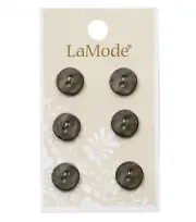 LaMode Gunmetal Hammered Metal 7/16in 11mm 2 hole Buttons