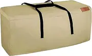 K-Musculo Outdoor Cushion Storage Bag, Waterproof Upgrade 420D Oxford Cloth with Handles Protective Zipper,Patio Cushion Storage Bag(khaki 60" x 20" x 28")