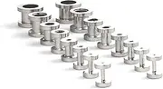 [Ruifan] 16pcs Surgical Steel Screw Tunnel Gauge Ear Expander Stretching Kit Plugs Piercing -8 Pairs 14g-00g (1.6mm-10mm)