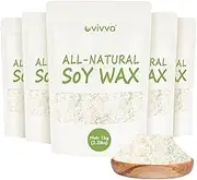 Vivva All Natural Soy Candle Wax for Candle Making Supplies DIY - 5KG Premium Soy Wax Flakes Bulk Craft Supply