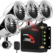 1000W Amplifier Bluetooth Motorcycle Stereo 4 Speakers Audio Radio System Harley