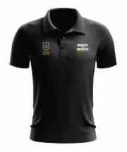 PENRITH PANTHERS 2022 NRL PREMIERS BACK TO BACK TIDWELL MENS ADULT POLO SHIRT