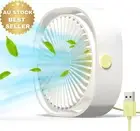 Mini USB Desk Fan – Quiet, Portable, 3-Speed, 360° Adjustable (USB Powered Only)