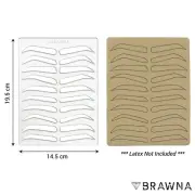 Reusable Eyebrow Template for Microblading Practice Skin PMU supplies Kit