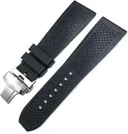 [KAVJU] Rubber Silicone Watchband 23mm 24mm 22mm 21mm 20mm for Cartier Calibre London Tank Santos Soft Waterproof Watch Strap Bracelets