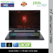 Acer Nitro 17, 17.3" 165Hz, Intel Core i7 13th, 32GB DDR5, 1 TB SSD, RTX 4060