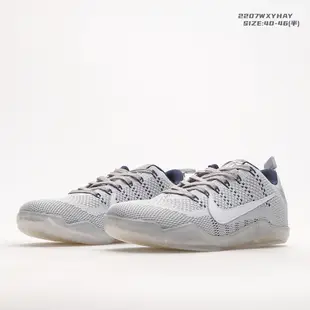 Kobe 11 精英低蒼白馬kobe11代低幫藍灰色減震休閒運動鞋實戰訓練