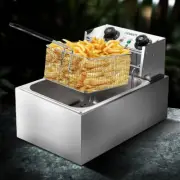 5 Star Chef Commercial Electric Single Deep Fryer - Silver