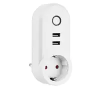 Dual USB Smart Socket Switch EU Plug