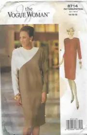 A124 VOGUE 8714: DRESS SIZE 14-18 SEWING PATTERN