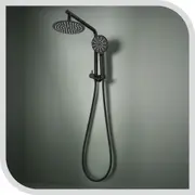 Simplus 8" Rain Shower Head Set Round 3-Mode 2 in 1 Single/Dual Handheld Shower Wall Mounted
