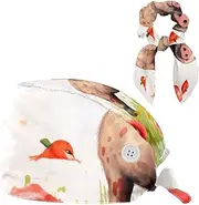 [YTYVAGT] Scrub Caps Women,Scrub Hats Suitable for Women,Animal Pig Flower Pattern
