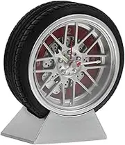 HOOTNEE Unique Car Tire Desk Clock Silent Quartz Movement for Living Room Bedroom Office Home Decor Vintage Style