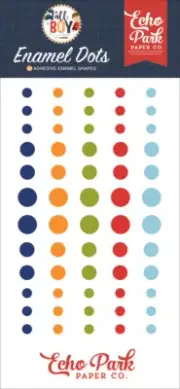 1 Pack Echo Park Paper ALL BOY Decorative Enamel Dots