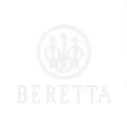 Beretta Firearms Logo Window Decal Sticker – White logo on Clear background (5")