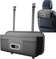 Back Seat Storage Organizer | Leather Car Seat Back Storage | Vehicle Headrest Bag With Cup Holder Napkin Box, Waterproof Interior Accessories For Trucks, SUVs
