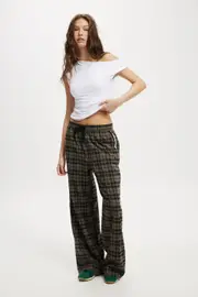 [Cotton On Women] Cotton On Women - Wren Check Pant - Brown check 6 BROWN CHECK