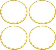 4pcs Car Wheel Rim Protectors Guard, Wheel Rim Protector Ring Sturdy Wheel Edges Trim Protector Ring for Model .Y, 19 Inch Wheels Parts (Yellow)