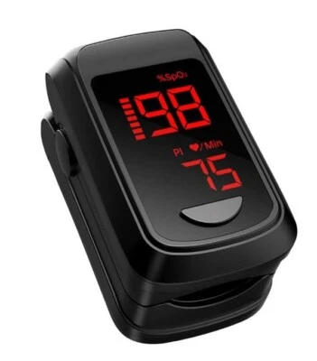 Fingertip Pulse Oximeter Mini Oximeter Oxygen Saturation Monitor (Black)