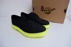 DR MARTENS New Black Shoes Ajax 1461 Size 40 Uk 6.5 Neon Yellow Sole Lace Up
