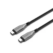 Cygnett - Armoured 1m USB-C to USB-C Cable - Black
