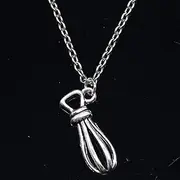 [ZOJK] Necklace 13X10Mm Egg Beater Kitchen Baking Pendants Short Long Women Men Colar Choker Jewelry Gift