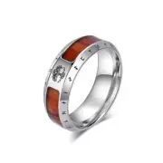 8mm Viking Text Ring for Men, Stainless Steel Tree of Life Ring Vintage Jewelry