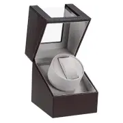 Automatic Single Watch Winder with Quiet Japanese Motor,AC Brown leather-WW125C