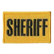 Hook Fastener Compatible Patch Sheriff Yellow 3x2"