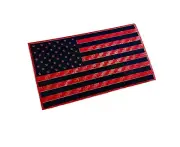 Red CARBON FIBER American Flag Morale Patch 3.5" X 2" 100% Official VELCRO®