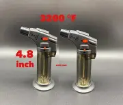 2 Pack jet flame Torch Lighter Gun Windproof butane Refillable 4.8inch 3200 °F