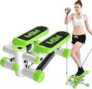 Mini Stepper Machine, Steppers for Exercise with Display and Resistance Bands, Up-Down Stepper for Beginners and Advance