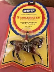 Breyer G2 Stablemate - English Rider and Saddle set with Bay Warmblood