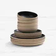 Salisbury & Co Luca Dinner Set 12pc Black