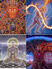 Abstract Psychedelic Visionary Art Alex Grey Poster Painting Prints Large